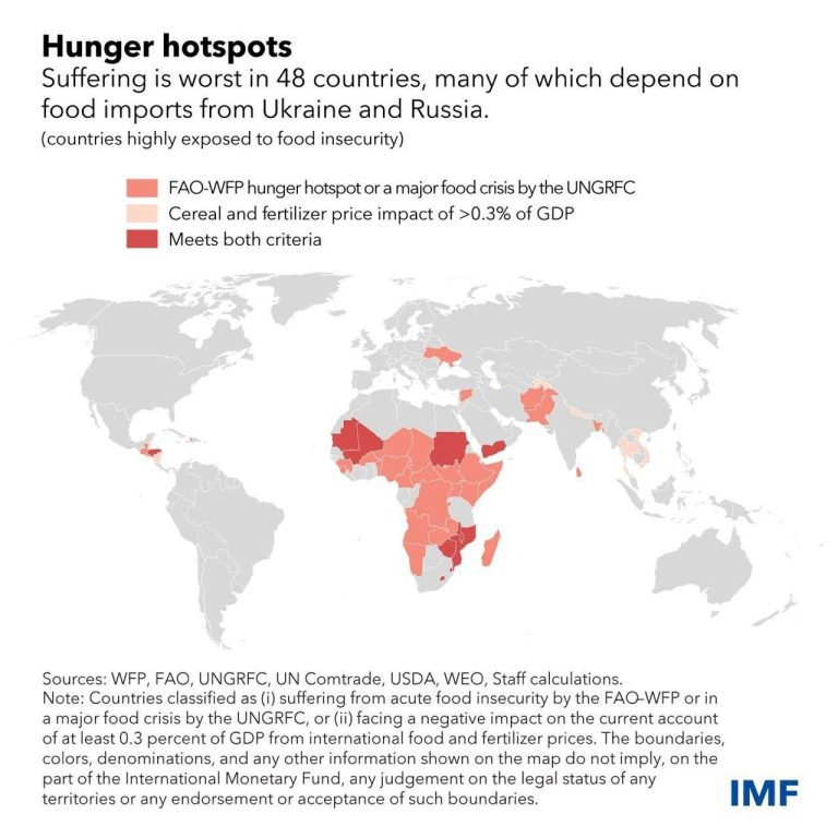 درباره این مقاله بیشتر بخوانید 📌۴۸ کشوری که با گرسنگی بیشتر در نتیجه وابستگی بسیاری از آنها به واردات مواد غذایی از اوکراین و روسیه، درگیر شده اند.