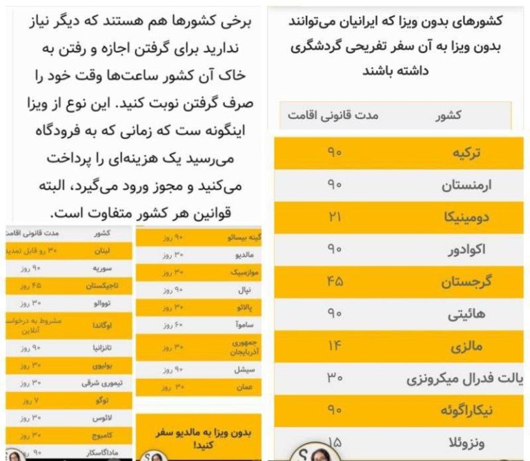 درباره این مقاله بیشتر بخوانید قدرت پاسپورت اینجوری تعریف میشه که شما میتونی به چند کشور خارجی بدون داشتن ویزا و فقط با پاسپورت سفر کنی؟