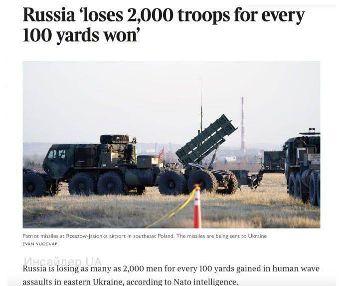 درباره این مقاله بیشتر بخوانید 📢 تایمز: روسیه به ازای هر ۹۰ متر پیشروی بیش از ۲۰۰۰ سرباز از دست می‌دهد
