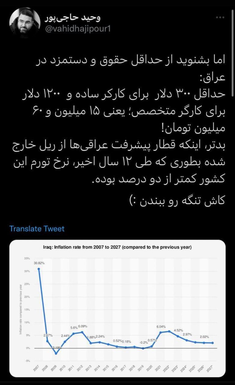 درباره این مقاله بیشتر بخوانید اما بشنوید از حداقل حقوق و دستمزد در عراق: