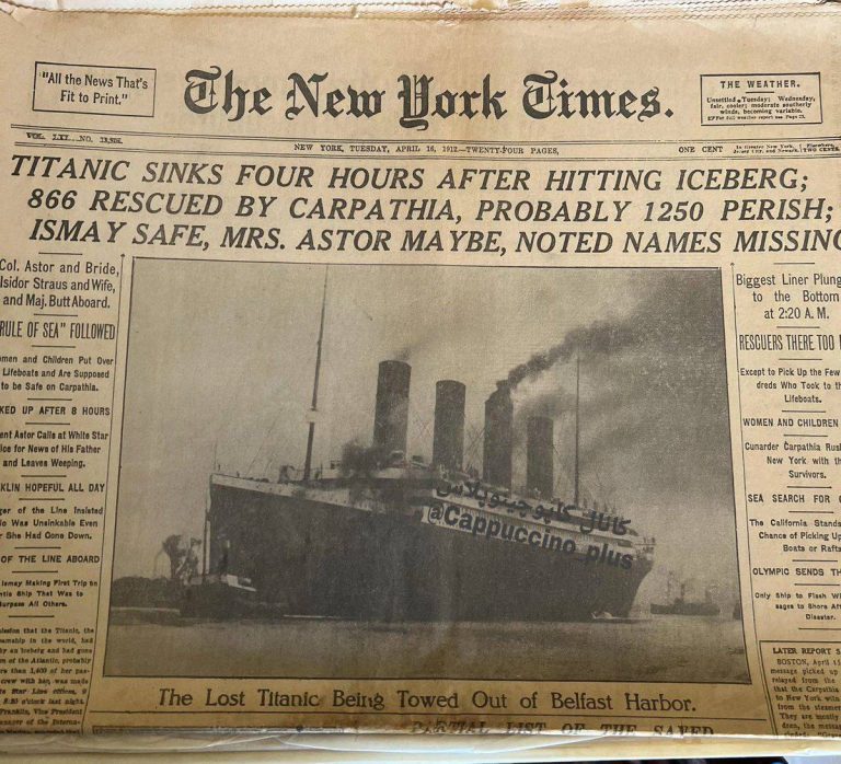 درباره این مقاله بیشتر بخوانید ۱۱۱سال پیش در چنین روزهایی کشتی تایتانیک در سفر از انگلیس به نیویورک غرق شد و بیش از ۱۵۰۰ نفر کشته شدند.
