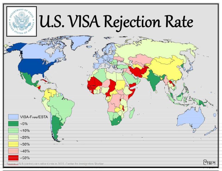 درباره این مقاله بیشتر بخوانید 📸 درصدِ ردشدن درخواست ویزای آمریکا برای کشورهای مختلف