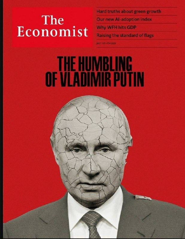 درباره این مقاله بیشتر بخوانید 🔵«تحقیر ولادیمیر پوتین» تیتر این هفته نشریه اکونومیست بریتانیاست.