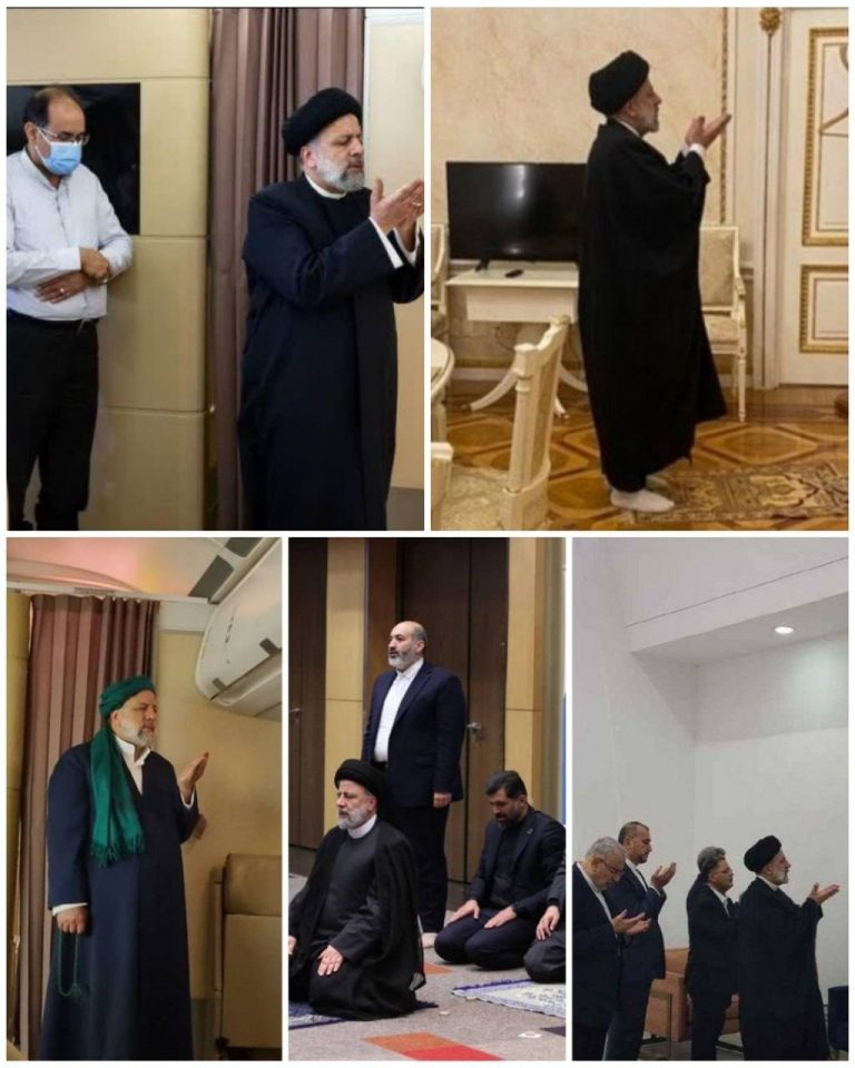درباره این مقاله بیشتر بخوانید تصویر نماز خواندن ابراهیم رئیسی در هواپیما واکنش کاربران فضای مجازی را به خود جلب کرده است. این عکس توسط رسانه‌های داخلی منتشر شده و مربوط به سفر وی به نیویورک است.