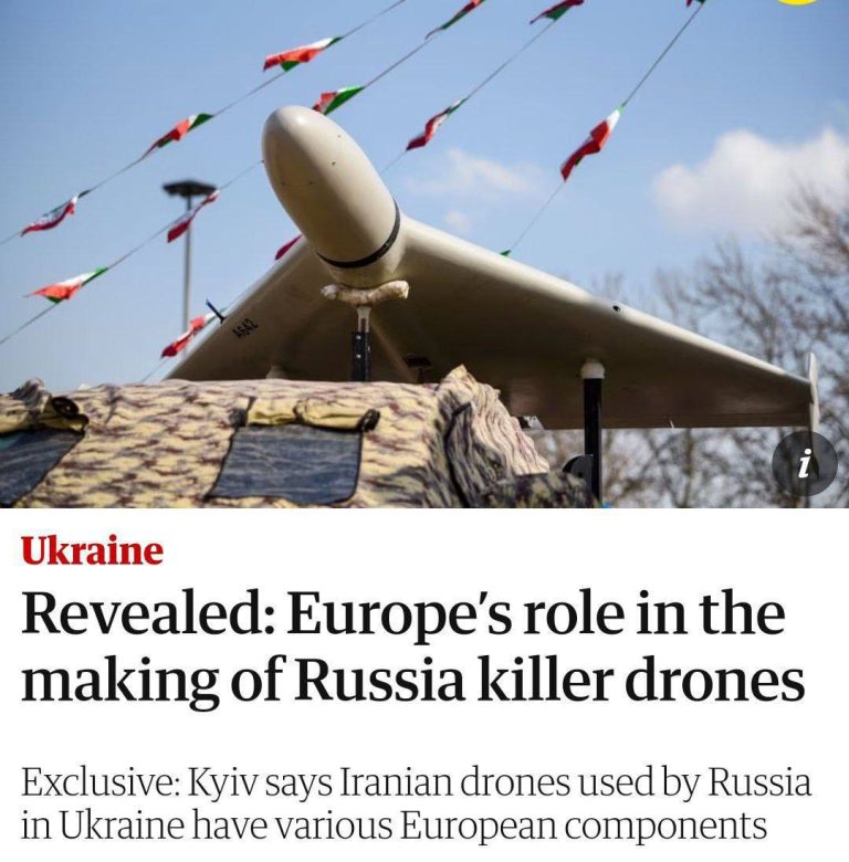 درباره این مقاله بیشتر بخوانید 🔴 ادعای اوکراین: پهپادهای انتحاری ایران، پر از قطعات اروپایی هستند/ باید به کارخانه‌های تولید پهپاد در ایران، روسیه و سوریه حمله کرد