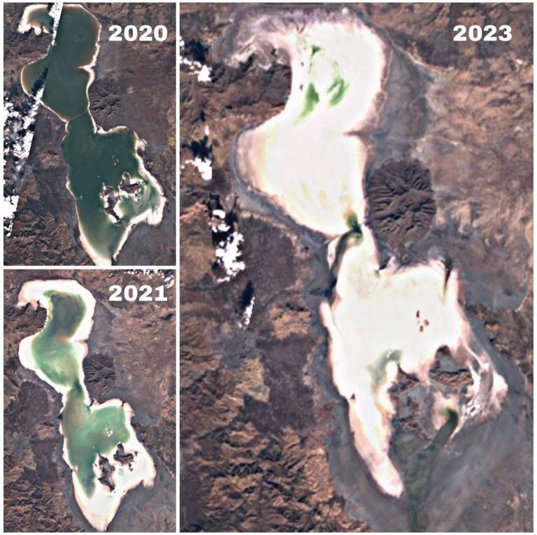 درباره این مقاله بیشتر بخوانید تصاویر ماهواره‌ای تلخ و دردناک از دریاچه ارومیه که وضعیت آن در آذرماه امسال را در مقایسه با سال‌های گذشته در همین زمان نشان می‌دهد.
