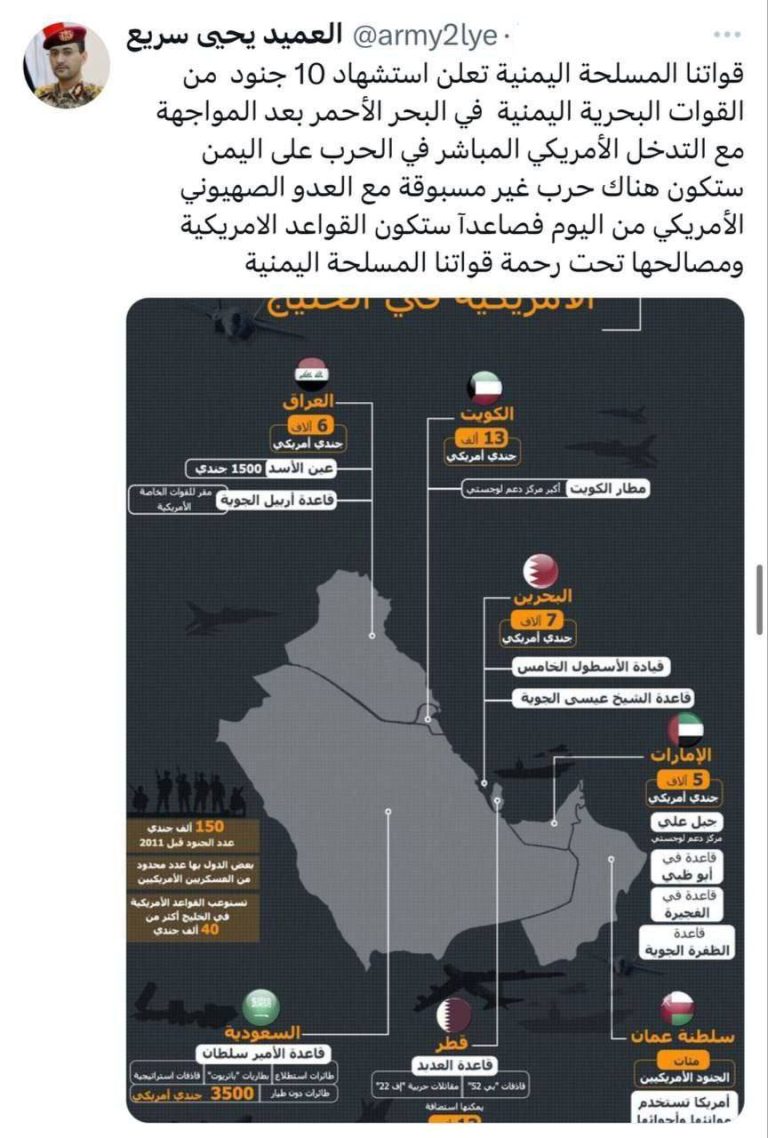 درباره این مقاله بیشتر بخوانید 🔴هشدار انصارالله به آمریکا : از امروز جنگ بی‌سابقه با دشمن صهیونیستی-آمریکایی رخ خواهد داد