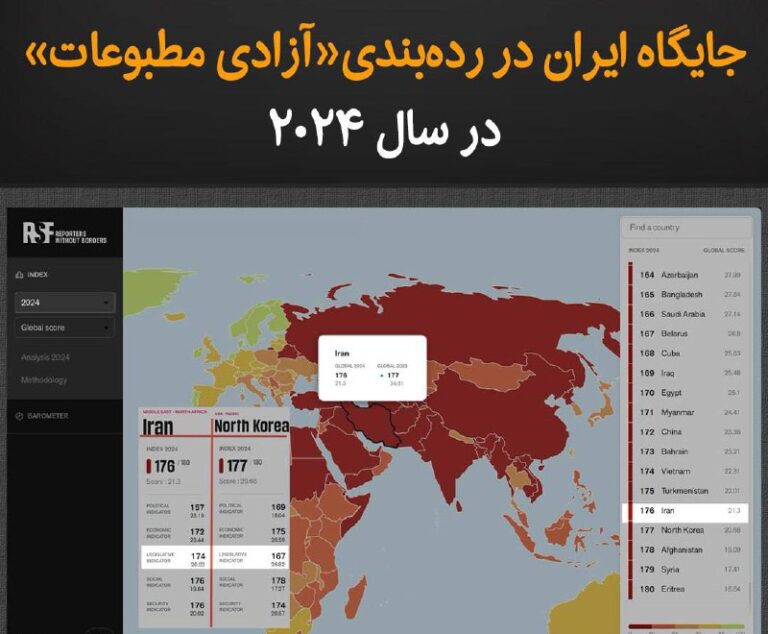 درباره این مقاله بیشتر بخوانید جایگاه ایران در رده‌بندی «آزادی مطبوعات» در سال ۲۰۲۴