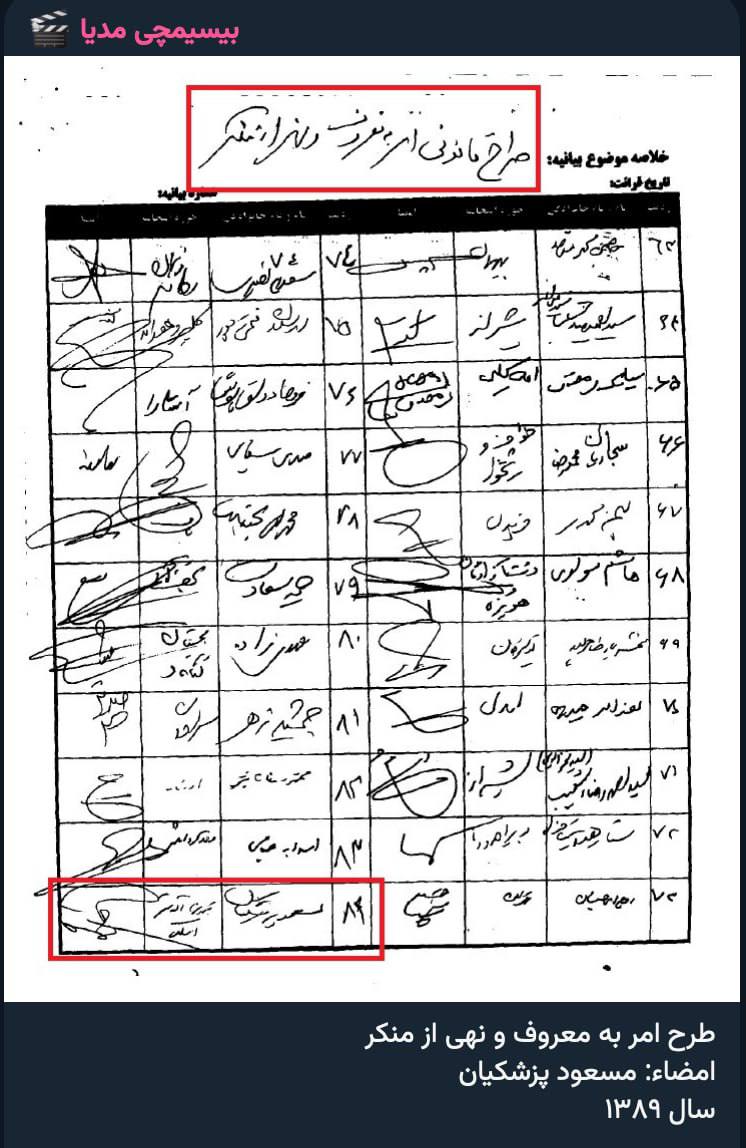 درباره این مقاله بیشتر بخوانید یکی از ترک‌های سقوط نظام جمهوری اسلامی اینه که یه رسانه عرزشی انقلابی اومده برای زدن یه عرزشی انقلابی دیگه (پزشکیان)، یه نامه مربوط به حجاب اجباری پیدا کرده و دور امضای نفر ۸۴م طرح قانون امر به معروف رو خط کشیده که تخریبش کنه…