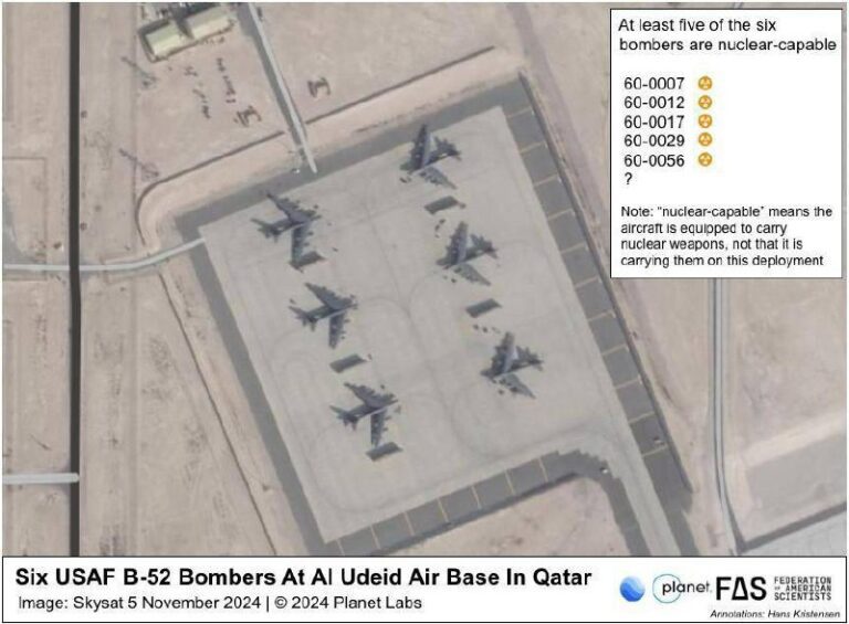 درباره این مقاله بیشتر بخوانید 🔴۶ فروند هواپیمای بمب افکن غول پیکر B-52 در پایگاه العدید قطر