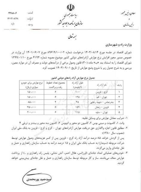 درباره این مقاله بیشتر بخوانید افزایش ۱۲ برابری عوارض آزادراه تهران-قم!