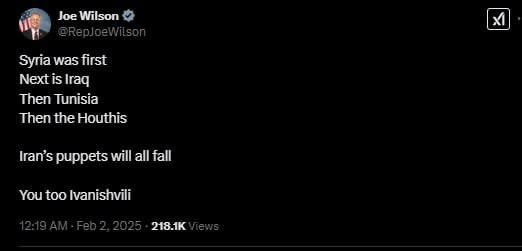 درباره این مقاله بیشتر بخوانید 🟣جو ویلسون نماینده کنگره آمریکا: