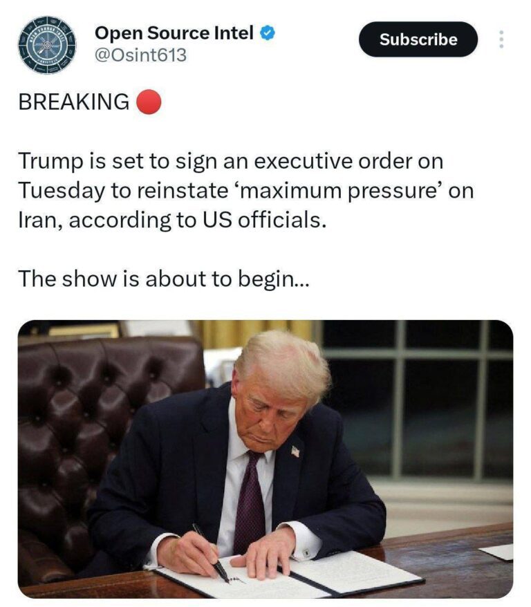 درباره این مقاله بیشتر بخوانید امضا فرمان اجرایی ترامپ برای باز گرداندن فشار حداکثری علیه ج.اسلامی ایران از فردا