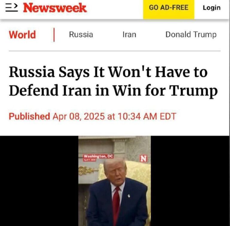 درباره این مقاله بیشتر بخوانید روسیه به ترامپ اختیار کامل درباره ایران داده است