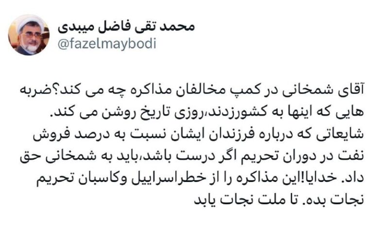 درباره این مقاله بیشتر بخوانید ضربه‌هایی که امثال شمخانی به کشور زدند روزی روشن می‌شود