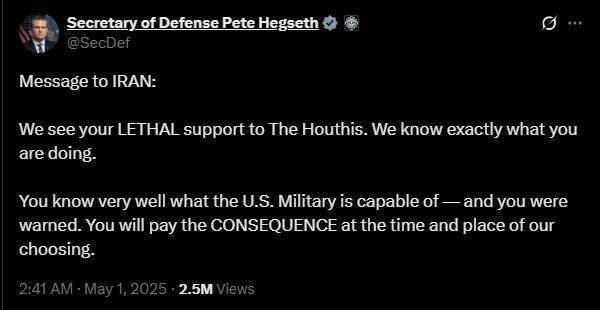 درباره این مقاله بیشتر بخوانید پیام تهدیدآمیز آمریکا به رژیم ایران: می‌دانیم چه می‌کنید؛ منتظر پاسخ ما باشید