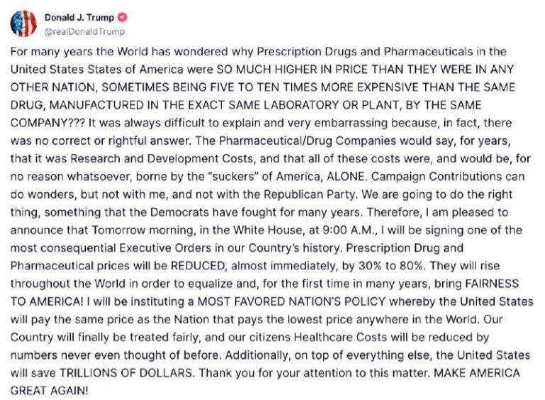 درباره این مقاله بیشتر بخوانید خبر مهمی که ترامپ امشب وعده اش را داده بود، درمورد دارو بود
