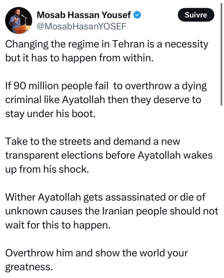 درباره این مقاله بیشتر بخوانید پیام پسر رهبر سابق حماس به مردم ایران: