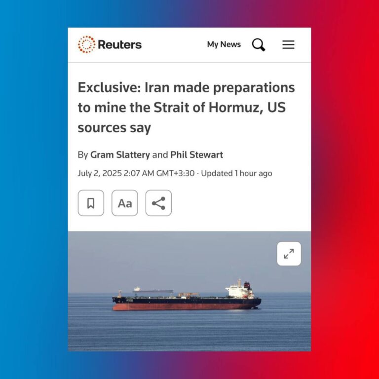 درباره این مقاله بیشتر بخوانید گزارش رویترز از بارگیری مین‌های دریایی توسط جمهوری اسلامی در خلیج فارس