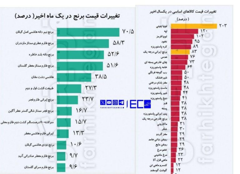 درباره این مقاله بیشتر بخوانید افزایش ۵۳ درصدی قیمت اقلام اساسی در یک‌سال اخیر