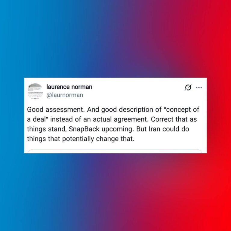 درباره این مقاله بیشتر بخوانید 🔻🔺خبرنگار وال استریت ژورنال: اسنپ‌بک در راه است، اما رژیم ایران می‌تواند وضعیت را تغییر دهد