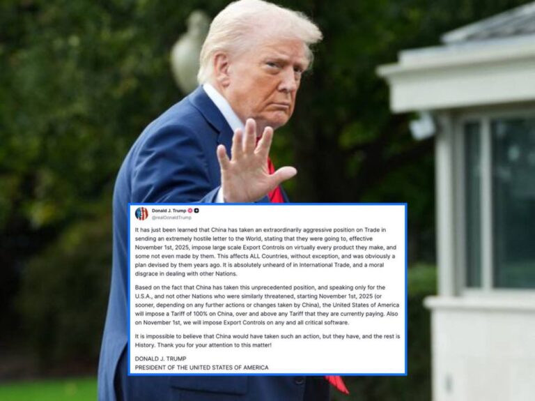 درباره این مقاله بیشتر بخوانید 🔻🔺ترامپ: از اول نوامبر تعرفه ۱۰۰ درصدی بر کالاهای چینی اعمال میکنیم