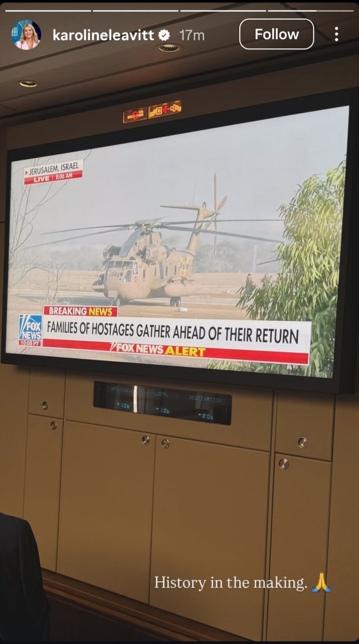 درباره این مقاله بیشتر بخوانید 🔴دونالد ترامپ، رئیس جمهور آمریکا، و تیمش در حال تماشای آزادی گروگانها از هواپیمای ایر فورس وان هستند.