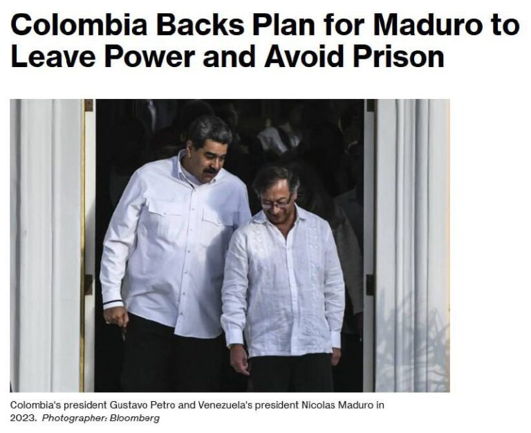 درباره این مقاله بیشتر بخوانید 🔴 بلومبرگ گزارش میدهد که کلمبیا اعلام کرده است از طرحی حمایت میکند که در آن نیکلاس مادورو، رئیسجمهور ونزوئلا، کنارهگیری کند و یک دولت انتقالی ایجاد شود که انتخابات جدید را برگزار کند.