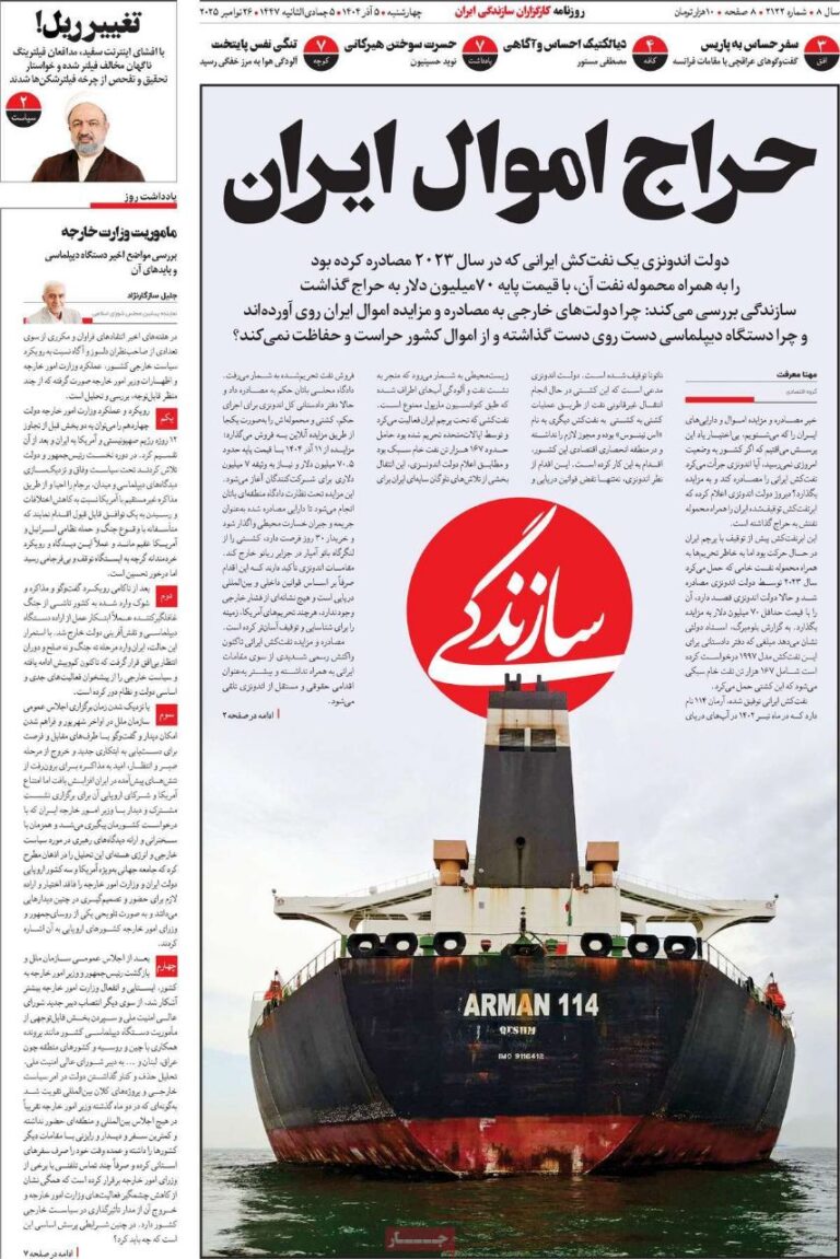 درباره این مقاله بیشتر بخوانید 🔴حراج اموال ایران این بار از سوی کشور دوست و برادر مسلمان اندونزی و سکوت مسئولان