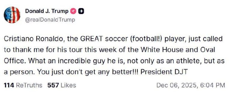 درباره این مقاله بیشتر بخوانید 🔴ترامپ در تروتسوشال نوشت: